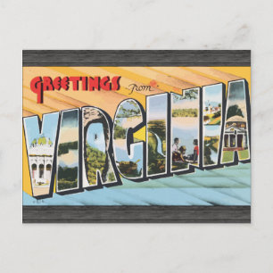 Grüße aus Virginia, Vintage Postkarte