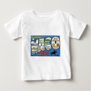 Grüße aus Waco, Texas! Retro-Postkarte Baby T-shirt