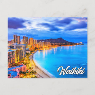 Grüße aus Waikiki, Hawaii, USA Feiertagspostkarte