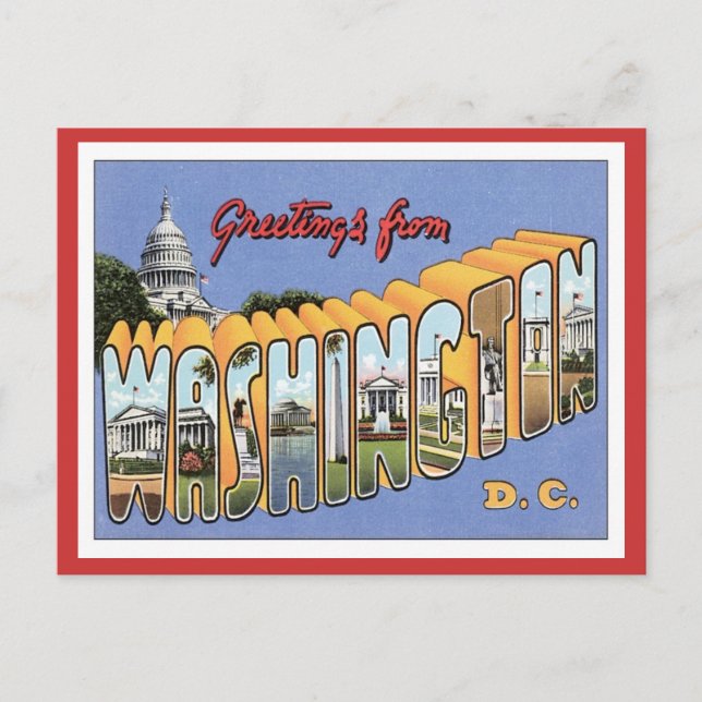 Grüße aus Washington, D.C. USA Postkarte (Vorderseite)