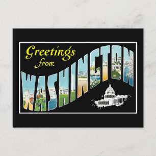Grüße aus Washington D.C.!  Vintage Postkarte