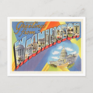 Grüße aus Washington, D. C. Vintage Reise Postkarte