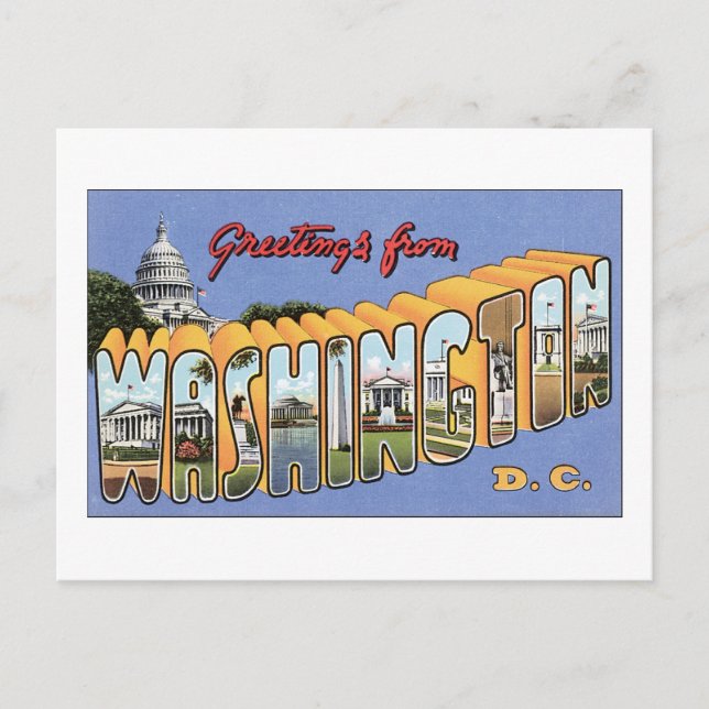 Grüße aus Washington, DC Postkarte (Vorderseite)