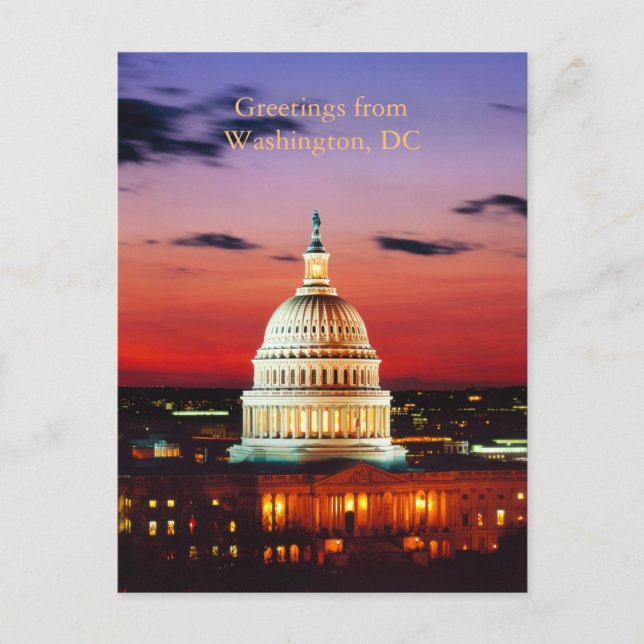 Grüße aus Washington, DC Postkarte (Vorderseite)