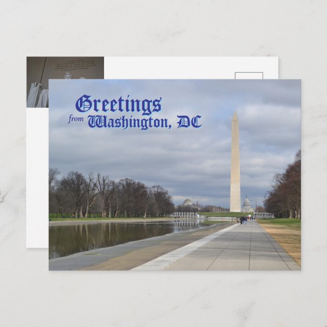 Grüße aus Washington, DC Postkarte (Vorne/Hinten)
