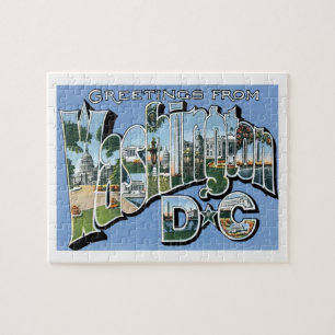 Grüße aus Washington DC Vintage Reise Puzzle