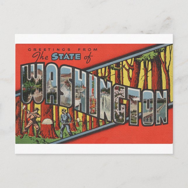 Grüße aus Washington Postkarte (Vorderseite)