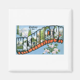 Grüße aus Washington Staat Magnet