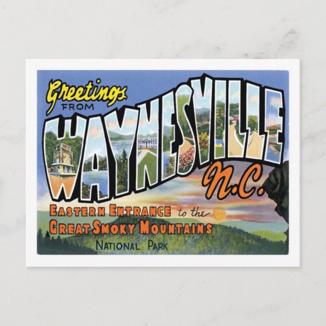 Grüße aus Waynesville North Carolina US City Postkarte (Vorderseite)