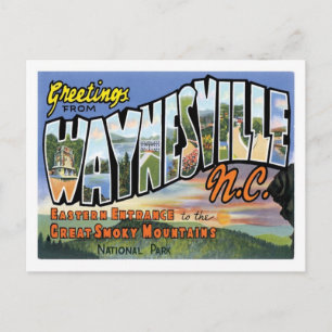 Grüße aus Waynesville North Carolina US-Stadt Postkarte