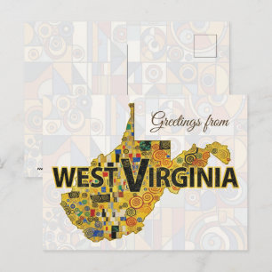 Grüße aus West Virginia Postkarte