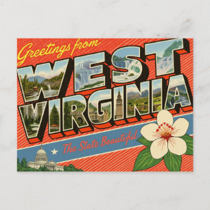 Grüße aus West Virginia Postkarte