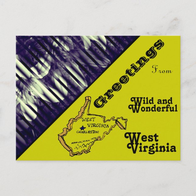 Grüße aus West Virginia Postkarte (Vorderseite)