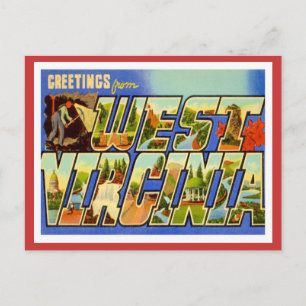 Grüße aus West Virginia WV Postkarte