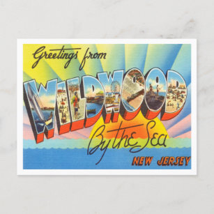 Grüße aus Wildwood am Meer, New Jersey Postkarte