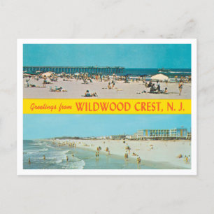 Grüße aus Wildwood Wappen, New Jersey Travel Postkarte