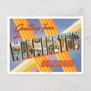 Grüße aus Wilmington, Delaware Vintage Reise Postkarte