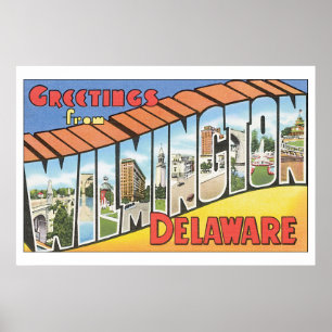Grüße aus Wilmington Delaware_Vintage Travel Poster