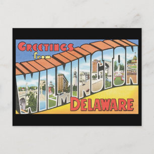 Grüße aus Wilmington Delaware_Vintage Travel Postkarte