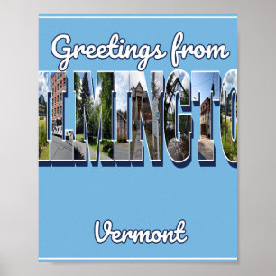 Grüße aus Wilmington, Vermont Fotoabzug – E Poster