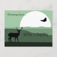 Grüße aus Wisconsin Üppige Grüne Erdtöne