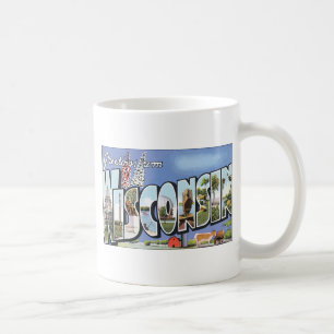 Grüße aus Wisconsin, Vintage Tasse