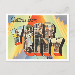 Grüße aus Ybor City, Florida Vintage Travel Postkarte