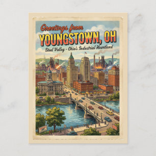 Grüße aus Youngstown OH Postkarte
