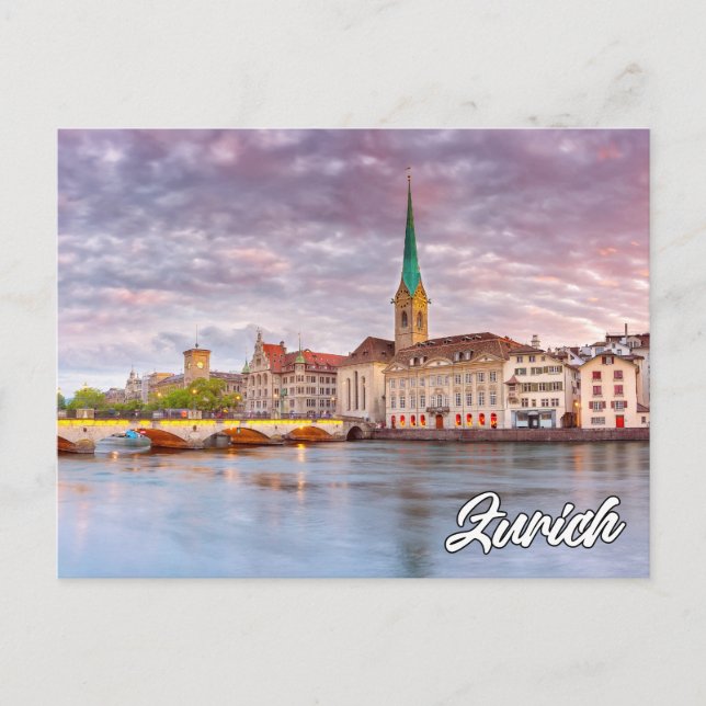 Grüße aus Zürich, Schweiz Postkarte (Vorderseite)