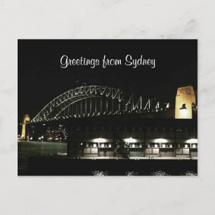 Grüße der Hafbrücke von Sydney Postkarte