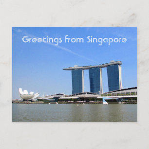 Grüße der Marina Bay Postkarte