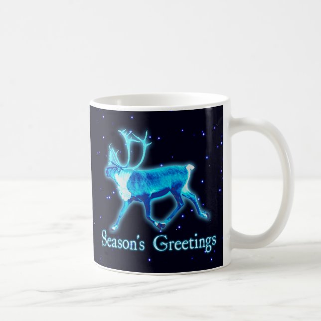 Grüße der Saison - Blaue Karibik (Reindeer) Kaffeetasse (Rechts)