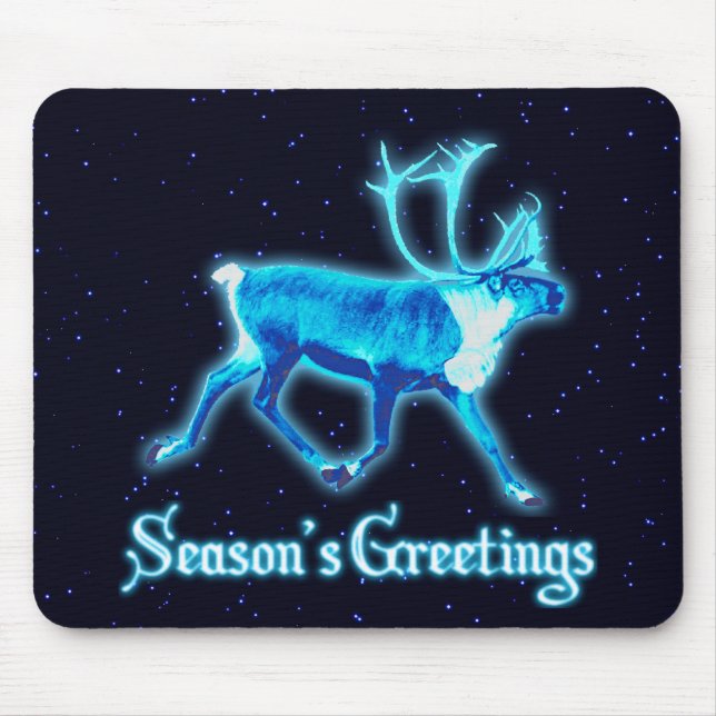 Grüße der Saison - Blaue Karibik (Reindeer) Mousepad (Vorne)