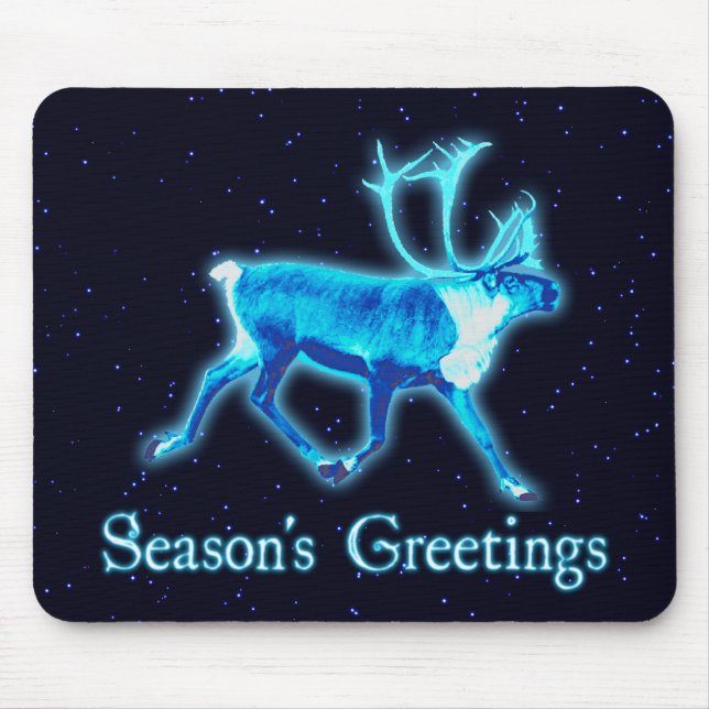 Grüße der Saison - Blaue Karibik (Reindeer) Mousepad (Vorne)
