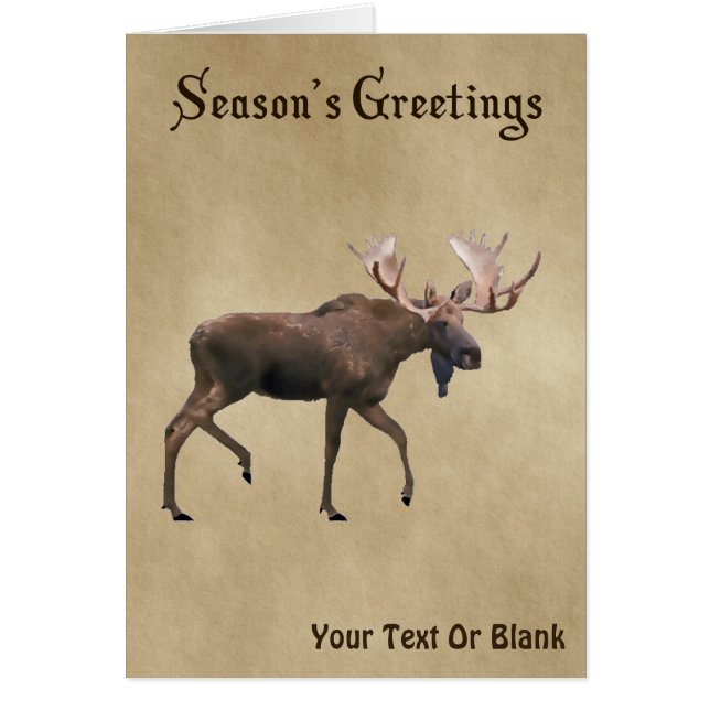 Grüße der Saison - Bull Moose auf altem Papier (Vorne)