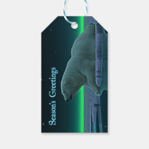 Grüße der Saison - Eiskantenpolarbär Geschenkanhänger