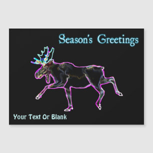 Grüße der Saison - Elektrische Elche Magnetkarte