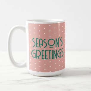 Grüße der Saison mit Punkten  Kaffeetasse