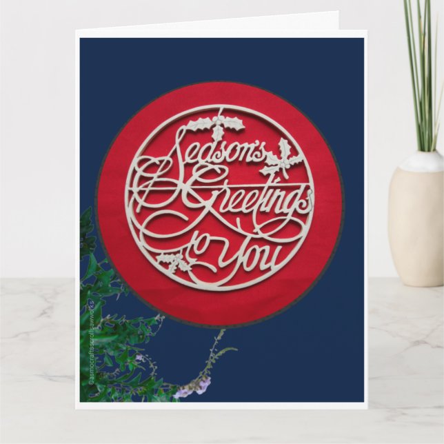 Grüße der Saison (Personalisiert) Dankeskarte (Vorderseite)