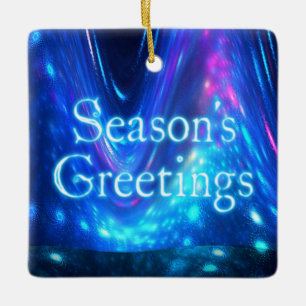 Grüße der Saison - Qaanaq - Nordlichter Keramikornament