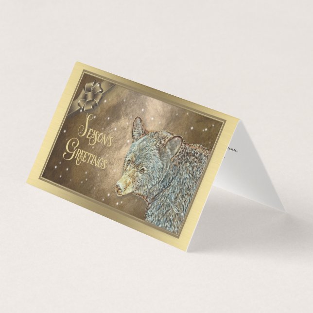 Grüße der Saison - Schwarzer Bär (Vorderseite)