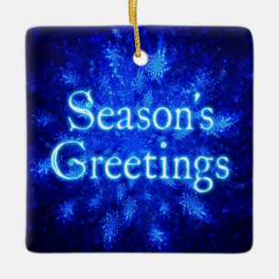 Grüße der Saison - Snowburst Keramikornament