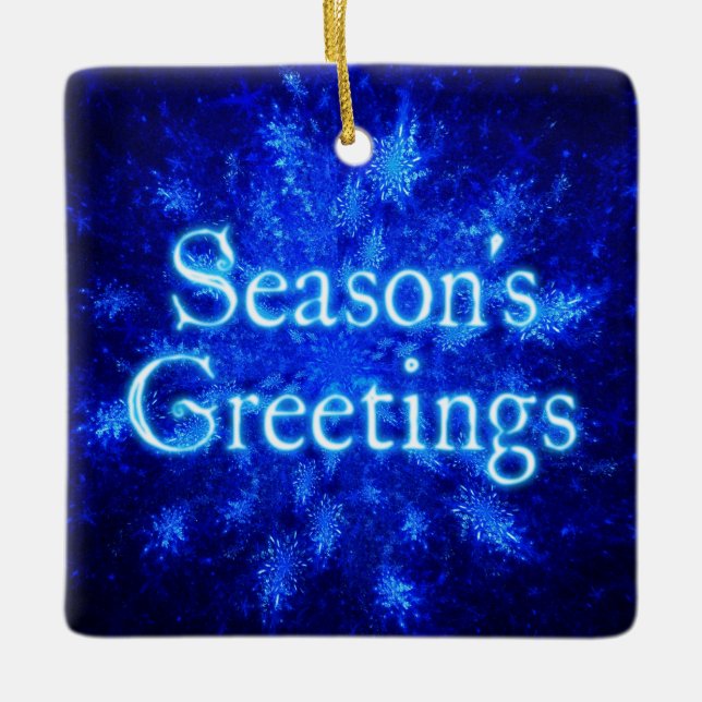 Grüße der Saison - Snowburst Keramikornament (Vorderseite)