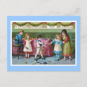 "Grüße der Saison" Vintage Postkarte