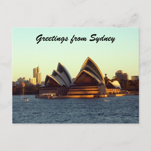 Grüße der Sydney-Oper Postkarte (Vorderseite)