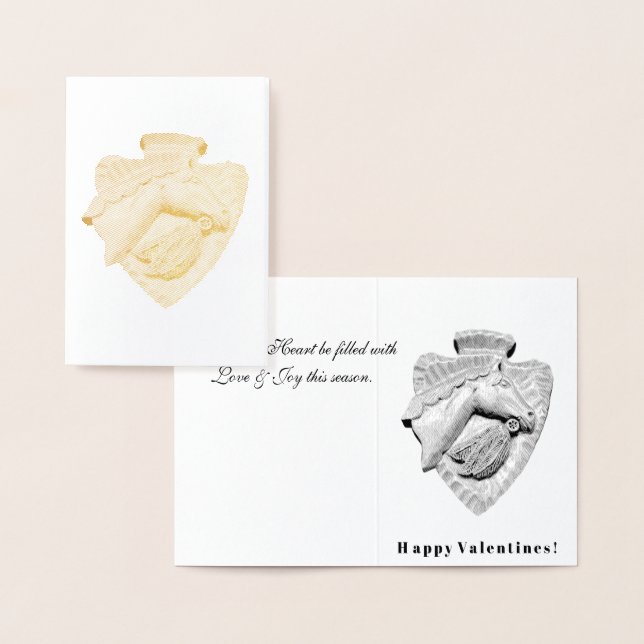 Grüße! Frohe Valentinstag Folienkarte (Anzeige)