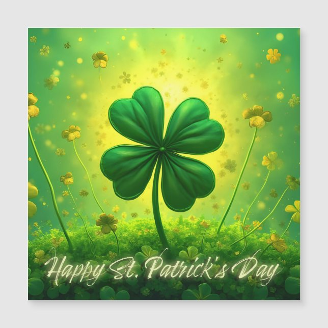 Grüße für den St. Patrick's Day Magnetkarte (Vorderseite)