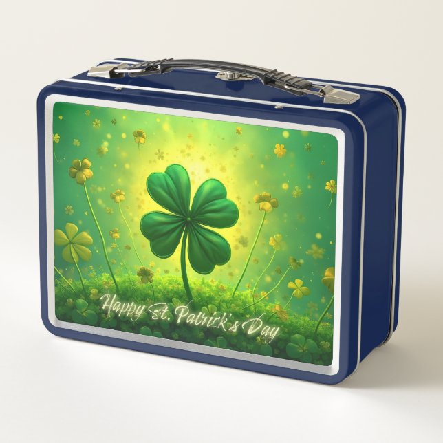 Grüße für den St. Patrick's Day Metall Brotdose (Rückseite)