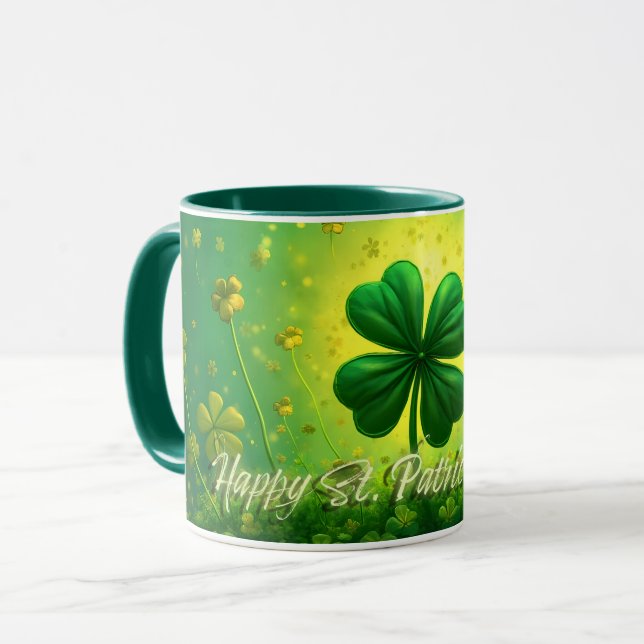 Grüße für den St. Patrick's Day Tasse (Vorderseite Links)