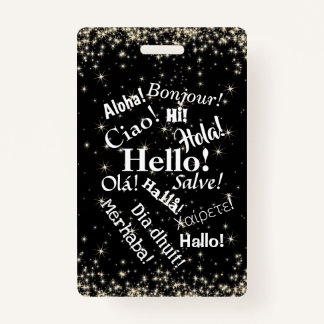 Grüße!Gepäckmarke oder Abzeichen Ausweis